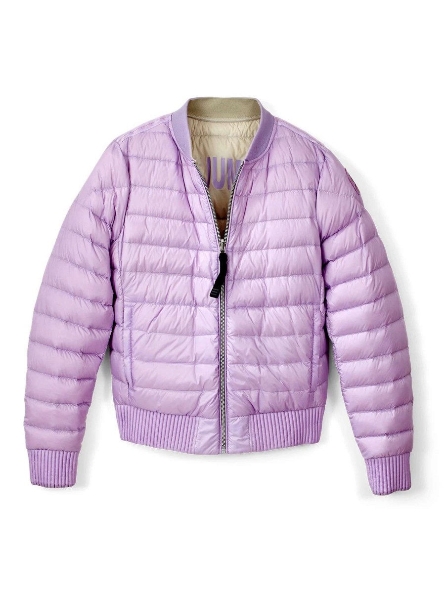 Outerwear * | Parajumpers Leila Reversible Down Bomber Jacket Violet