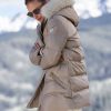 Outerwear * | Bogner Dea Metallic Down Coat Powder Champagne