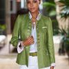 Jackets * | Casablanca Linen Jacket Green