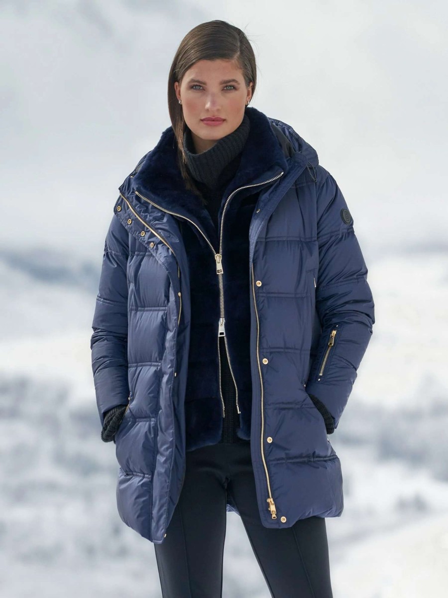 Outerwear * | Bogner Adea Down Coat Navy